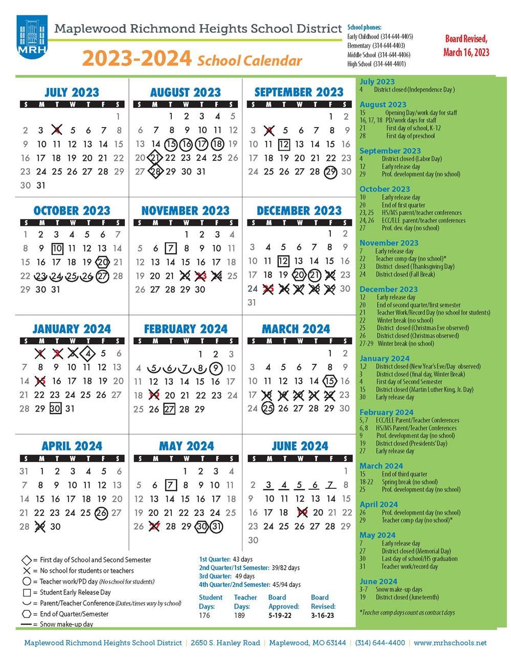 District Calendars / District Calendars (20232024; 20242025)